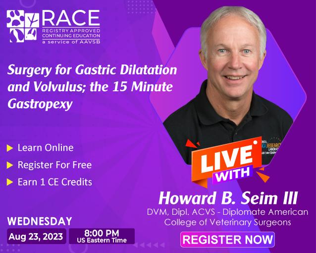 Surgery for Gastric Dilatation and Volvulus; The 15 Minute Gastropexy