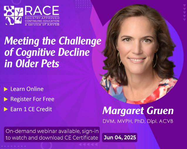 Meeting the Challenge of Cognitive Decline in Older Pets