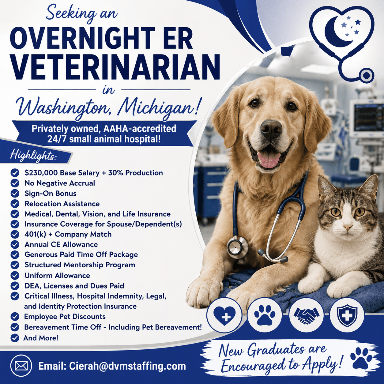 Overnight ER Veterinarian at Wilson Veterinary Hospital!