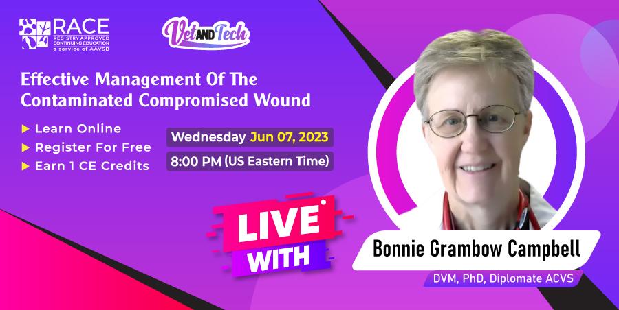 Dr. Bonnie Campbell Instructs Vet and Tech Webinar On Wound Management