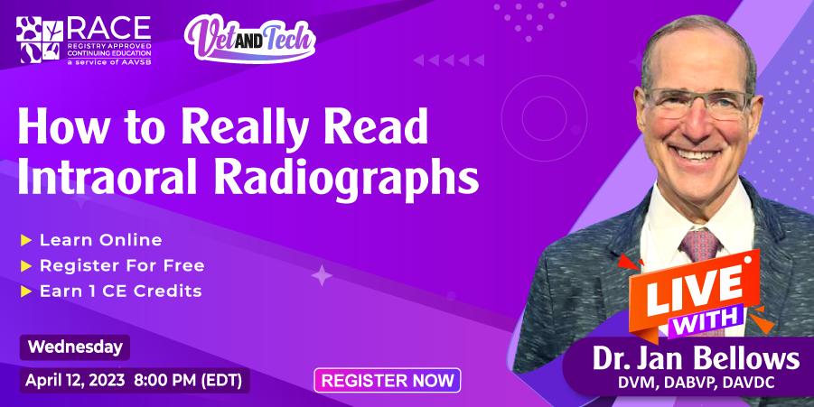 Upcoming Vet and Tech Webinar on Veterinary Intraoral Radiographs by Dr. Jan Bellows