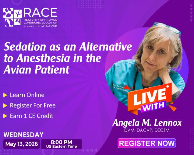 Sedation as an Alternative to Anesthesia in the Avian Patient